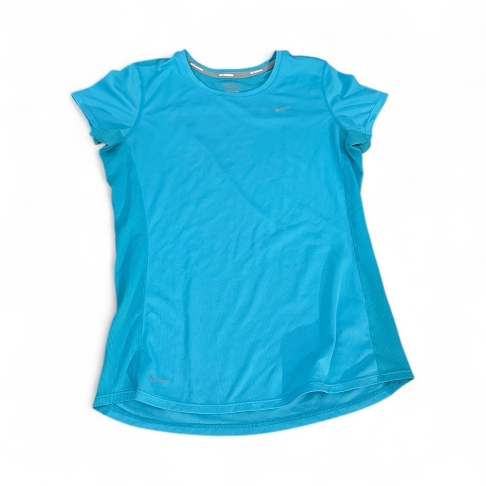Nike Women’s Running Short Sleeve T Shirt Sky Blue Medium